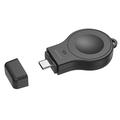 Deltaco AWC-102 Mini caricatore wireless per Apple Watch - USB-C - Nero