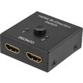 Switch HDMI bidirezionale a 2 porte Deltaco - Nero