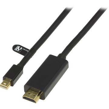 Deltaco Mini DisplayPort / Cavo monitor Hdmi con audio - 3 m - Nero