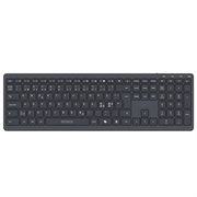 Tastiera wireless Deltaco TB-907 a forbice full-size con tasto AI - Layout nordico - Grigio scuro