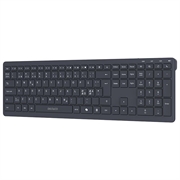 Tastiera wireless Deltaco TB-907 a forbice full-size con tasto AI - Layout nordico - Grigio scuro