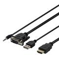 Cavo adattatore da VGA a HDMI con audio di Deltaco - 2 m