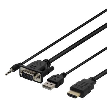 Cavo adattatore da VGA a HDMI con audio di Deltaco - 2 m