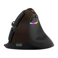 Mouse verticale ergonomico Delux M618 Mini Jet Gold - Bluetooth 4.0, 2.4GHz, 2400 DPI - Nero