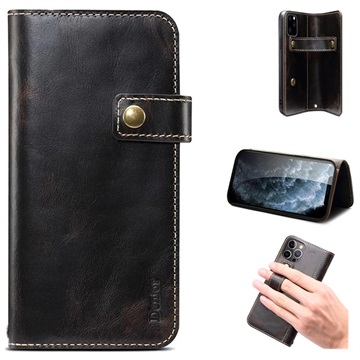 Custodia Portafoglio Qialino Classic in Pelle per Samsung Galaxy Note10+ - Nera