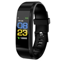 Fitness Tracker Impermeabile con Frequenza Cardiaca ID115 Plus - Nero