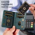 Portafoglio staccabile con blocco RFID e portacarte MagSafe - Verde