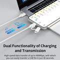 Cavo USB-C Devia EC404 Smart 2-in-1 per ricarica rapida/trasferimento dati - 1.2m - Bianco