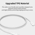 Cavo USB-C Devia EC404 Smart 2-in-1 per ricarica rapida/trasferimento dati - 1.2m - Bianco