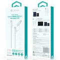 Cavo USB-C Devia EC404 Smart 2-in-1 per ricarica rapida/trasferimento dati - 1.2m - Bianco