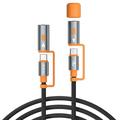 Cavo USB-C multifunzione Devia EC660 Ultra2 con lampada LED e accendisigari - 1.5m - Nero