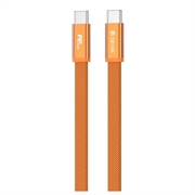 Cavo USB-C intrecciato in metallo piatto Devia Ultra3 da 240W - 1.5m - Arancione