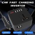 Inverter per auto con display digitale / Convertitore da CC a CA - 150W - Nero