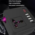 Inverter per auto con display digitale / Convertitore da CC a CA - 150W - Nero
