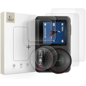 Protezione dello schermo in vetro temperato Dji Osmo Action 5 Pro Tech-Protect Glass Fit+ - 2 pz. - Chiaro
