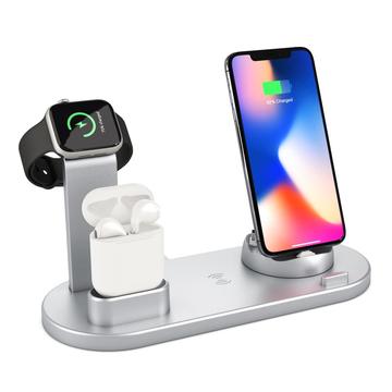 Docking Station con caricabatterie wireless QI UD15 - bianco