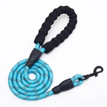 Guinzaglio per cani con impugnatura imbottita in EVA e fili riflettenti - 1.5m - Baby Blu