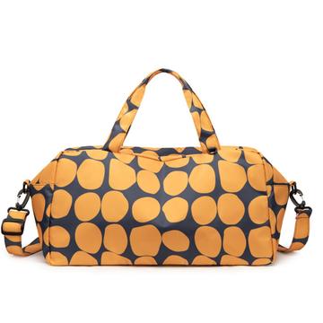 Borsa da viaggio impermeabile con separazione tra asciutto e bagnato - Arancione / Nero