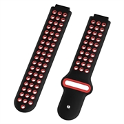 Cinturino in Silicone Bicolore per Garmin Forerunner 235/630/735 - Nero / Rosso