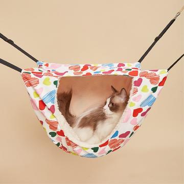 Amaca per gatti sospesa a doppio strato - Cuori