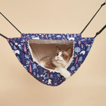 Amaca per gatti sospesa a doppio strato - Inverno