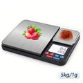 Bilancia da cucina digitale a doppia piattaforma con display a LED - 5kg/0.01g