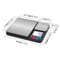 Bilancia da cucina digitale a doppia piattaforma con display a LED - 5kg/0.01g