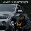 Compressore d\'aria a doppia alimentazione con display LCD e luce LED - 150 PSI/10.3 bar - Giallo