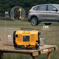 Compressore d\'aria a doppia alimentazione con display LCD e luce LED - 150 PSI/10.3 bar - Giallo