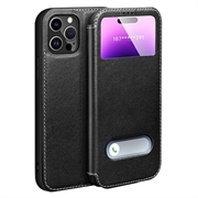 Custodia in pelle Flip Dual View per iPhone 16 Pro Max