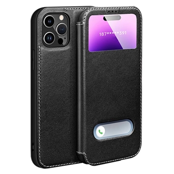Custodia in pelle Flip Dual View per iPhone 16 Pro Max