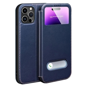 iPhone 16 Pro Max Dual View Custodia Flip in pelle - Zaffira