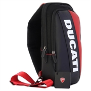 Borsa a tracolla Ducati con tracolla regolabile - Nero / Rosso