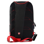Borsa a tracolla Ducati con tracolla regolabile - Nero / Rosso