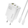 Caricabatterie da parete Dudao A29C 65W GaN con cavo USB-C