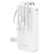 Dudao K11 Pro 20000mAh Power Bank con cavi integrati - Bianco