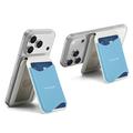 Portacarte magnetico Dux Ducis Arch con MagSafe e protezione RFID - Bianco / Blu