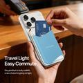 Portacarte magnetico Dux Ducis Arch con MagSafe e protezione RFID - Bianco / Blu