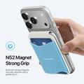 Portacarte magnetico Dux Ducis Arch con MagSafe e protezione RFID - Bianco / Blu