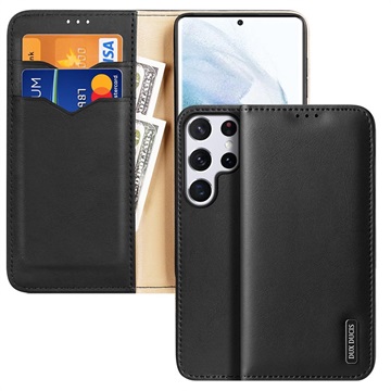 Custodia Portafoglio Qialino Classic in Pelle per Samsung Galaxy Note10+ - Nera