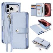 Custodia in pelle a portafoglio con copertura magnetica Dux Ducis Lawa per iPhone 18 Pro Max - Baby Blu