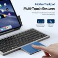 Tastiera Bluetooth multifunzionale Dux Ducis con touchpad per laptop, tablet e smartphone - Nera