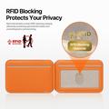 Portacarte magnetico con blocco RFID e supporto Dux Ducis Papo - Compatibile con MagSafe - Arancione