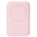 Portacarte magnetico con blocco RFID e supporto Dux Ducis Papo - Compatibile con MagSafe - Rosa