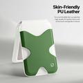 Portacarte magnetico con blocco RFID e supporto Dux Ducis Papo - Compatibile con MagSafe - Bianco / Verde