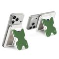 Portacarte magnetico con blocco RFID e supporto Dux Ducis Papo - Compatibile con MagSafe - Bianco / Verde