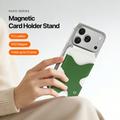 Portacarte magnetico con blocco RFID e supporto Dux Ducis Papo - Compatibile con MagSafe - Bianco / Verde