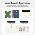 Portacarte magnetico con blocco RFID e supporto Dux Ducis Papo - Compatibile con MagSafe - Bianco / Verde