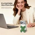 Portacarte magnetico con blocco RFID e supporto Dux Ducis Papo - Compatibile con MagSafe - Bianco / Verde