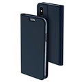 Custodia a Flip Dux Ducis Skin Pro Series per iPhone X / iPhone XS - Blu Scuro